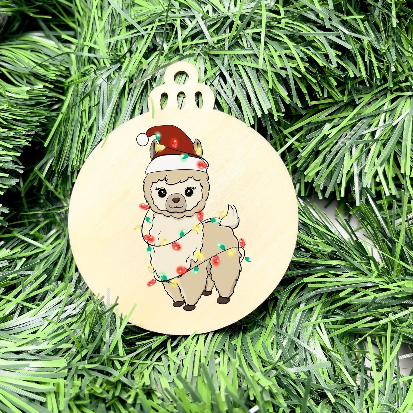 Merry Llama bauble, christmas ornament, christmas bauble, family ornament