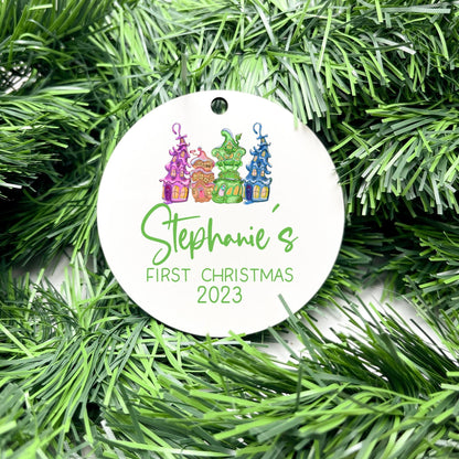 Personalised First Christmas bauble, Baby Keepsake, baby bauble, Custom Ornament, First Holiday ornament, baby first christmas ornament