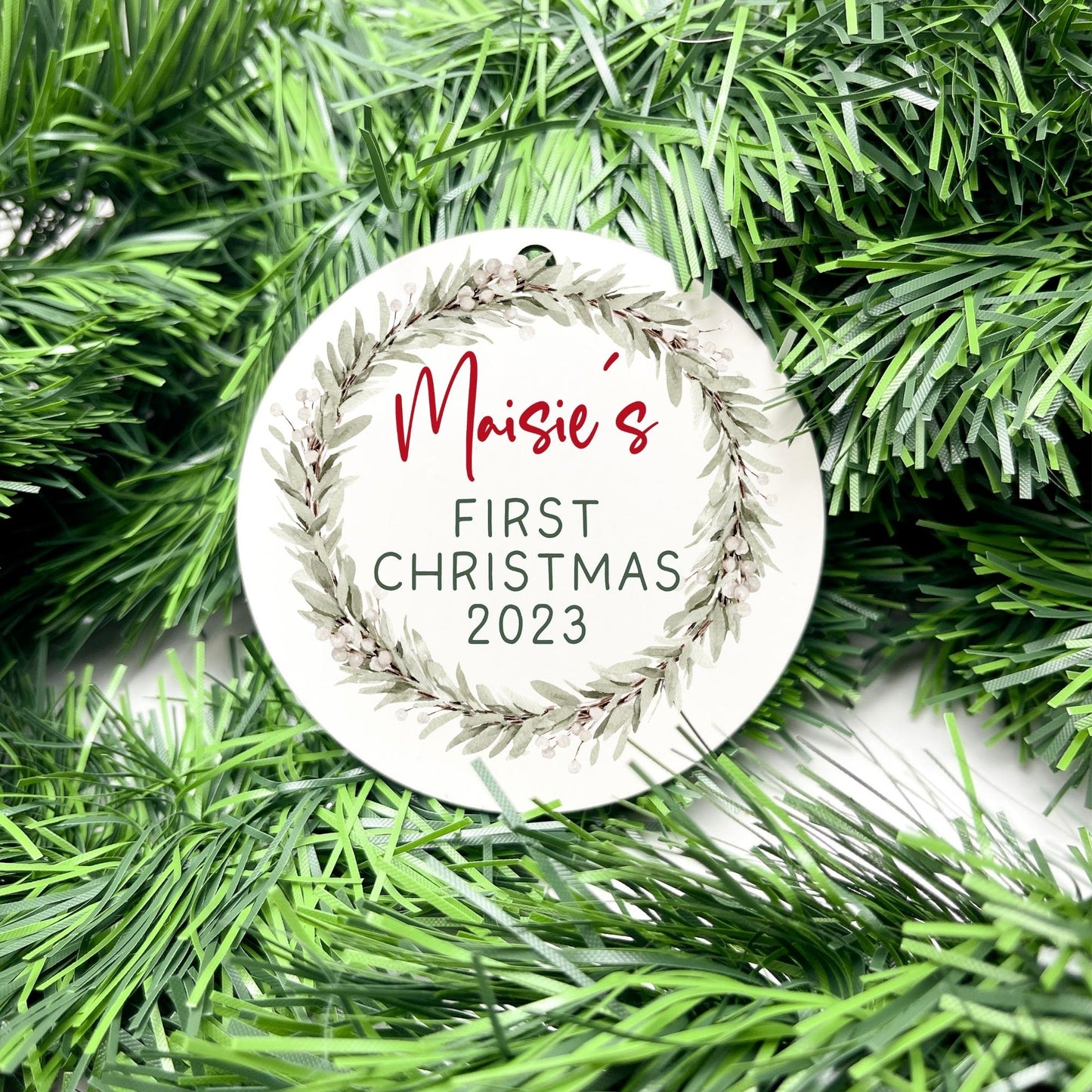 Personalised First Christmas bauble, Baby Keepsake, baby bauble, Custom Ornament, First Holiday ornament, baby first christmas ornament