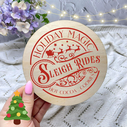 Sleigh Rides Sign, Seasonal Decor, Holidays decor, Christmas Decor, festive decorations c18