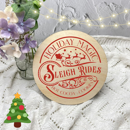 Sleigh Rides Sign, Seasonal Decor, Holidays decor, Christmas Decor, festive decorations c18