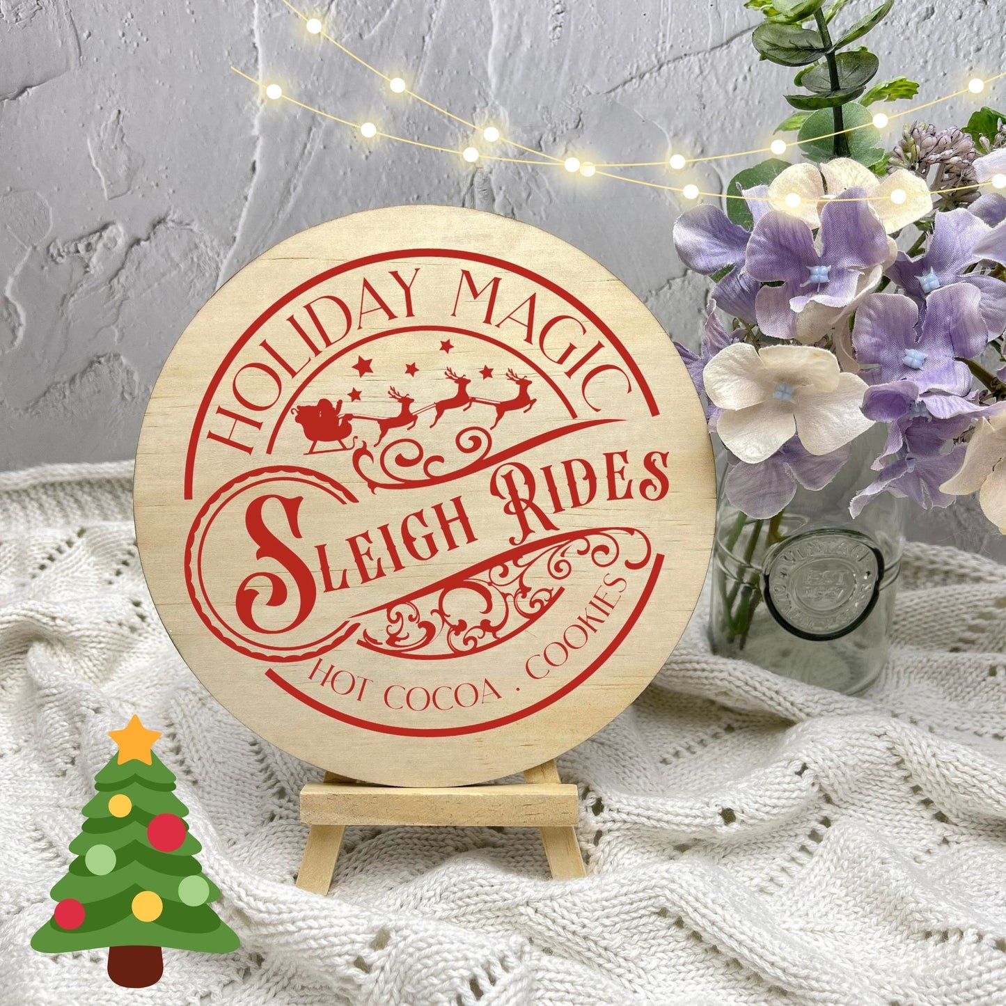 Sleigh Rides Sign, Seasonal Decor, Holidays decor, Christmas Decor, festive decorations c18