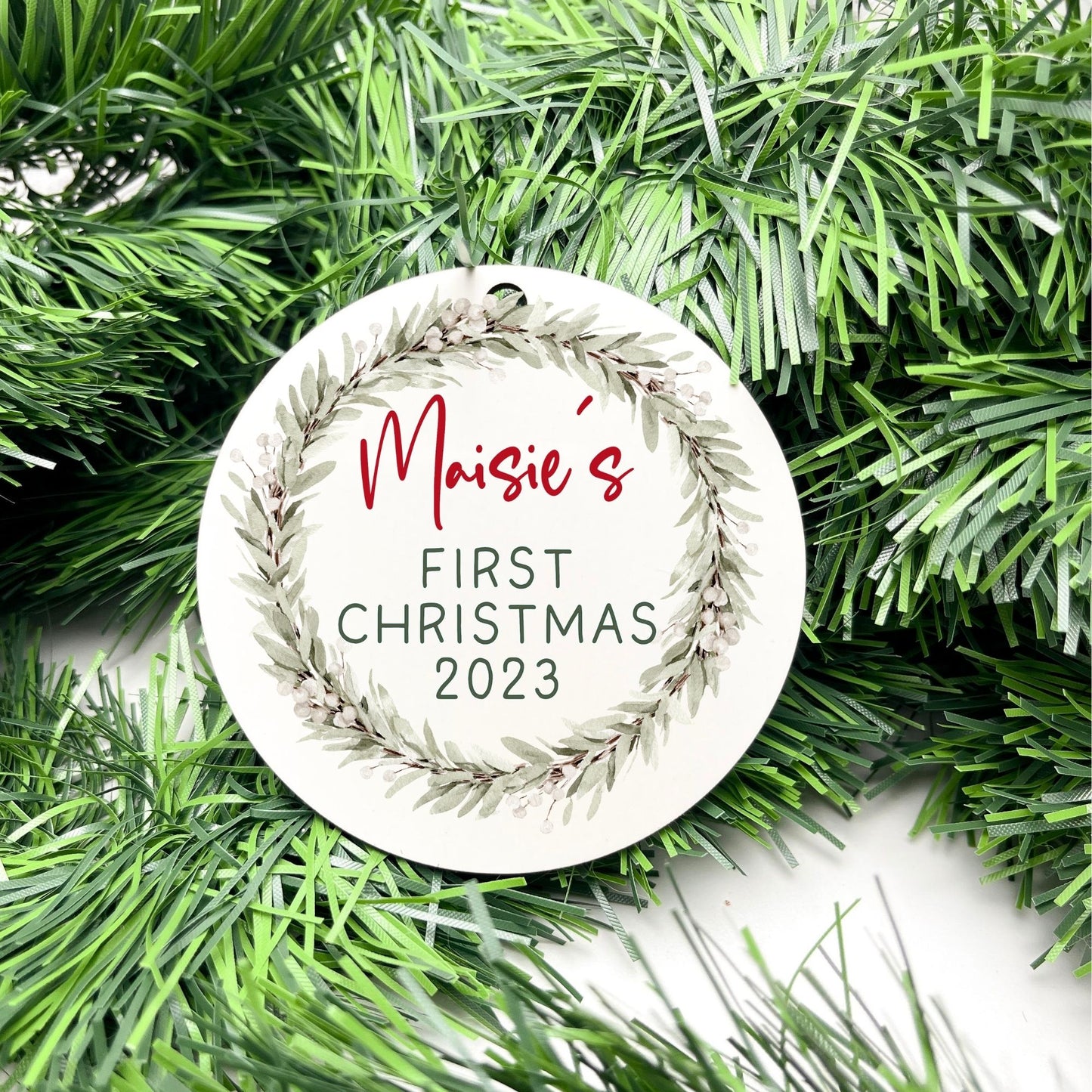 Personalised First Christmas bauble, Baby Keepsake, baby bauble, Custom Ornament, First Holiday ornament, baby first christmas ornament