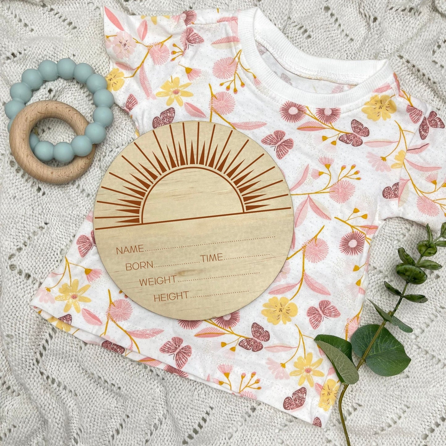 Birth announcement sign, celestial baby birth sign, personalised baby plaque, birth plaque, newborn gift