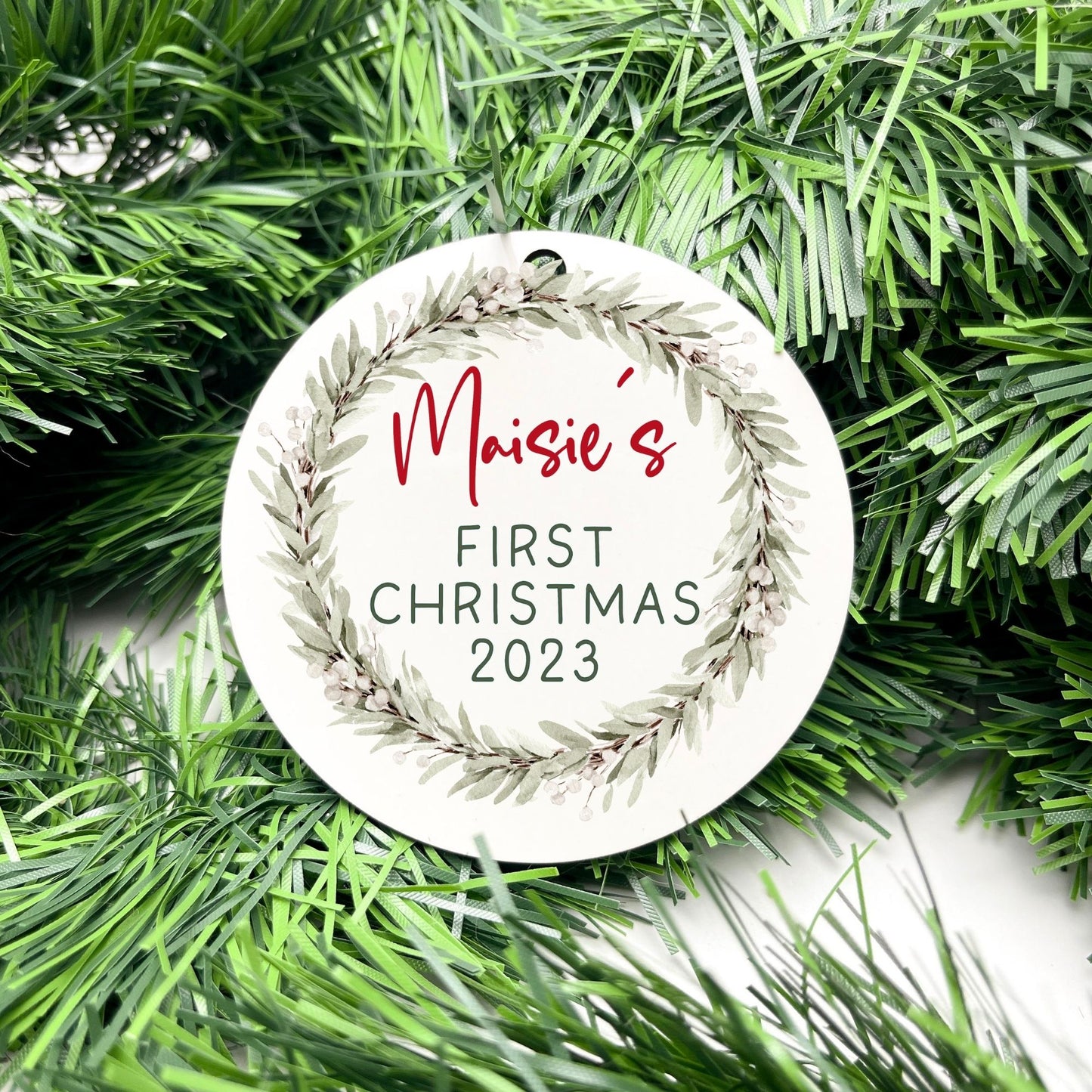 Personalised First Christmas bauble, Baby Keepsake, baby bauble, Custom Ornament, First Holiday ornament, baby first christmas ornament