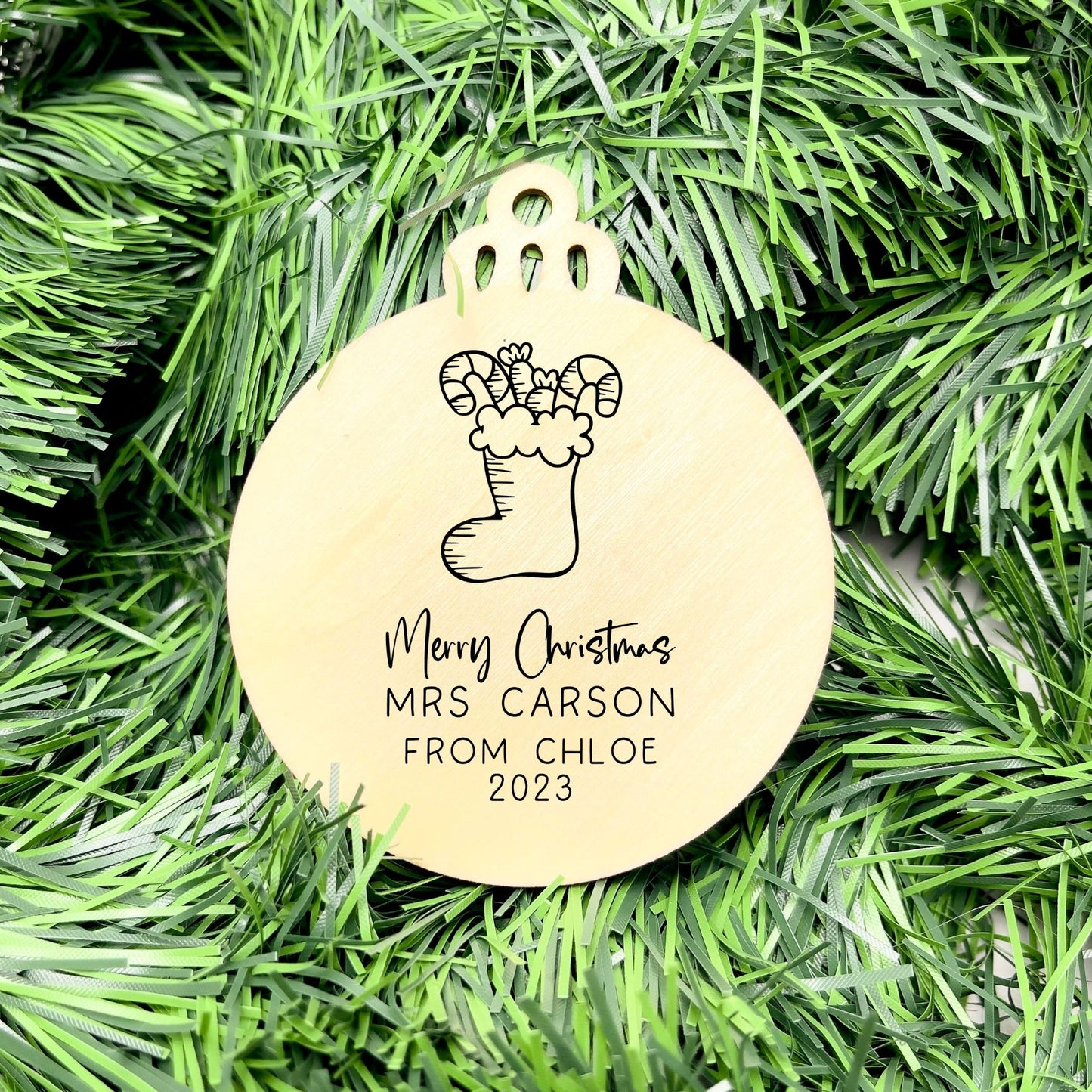 Personalised Teacher Bauble, Thank You Teacher Gift, Christmas Ornament for Teachers, End of Year Teacher Gift, Educator Appreciation Gift