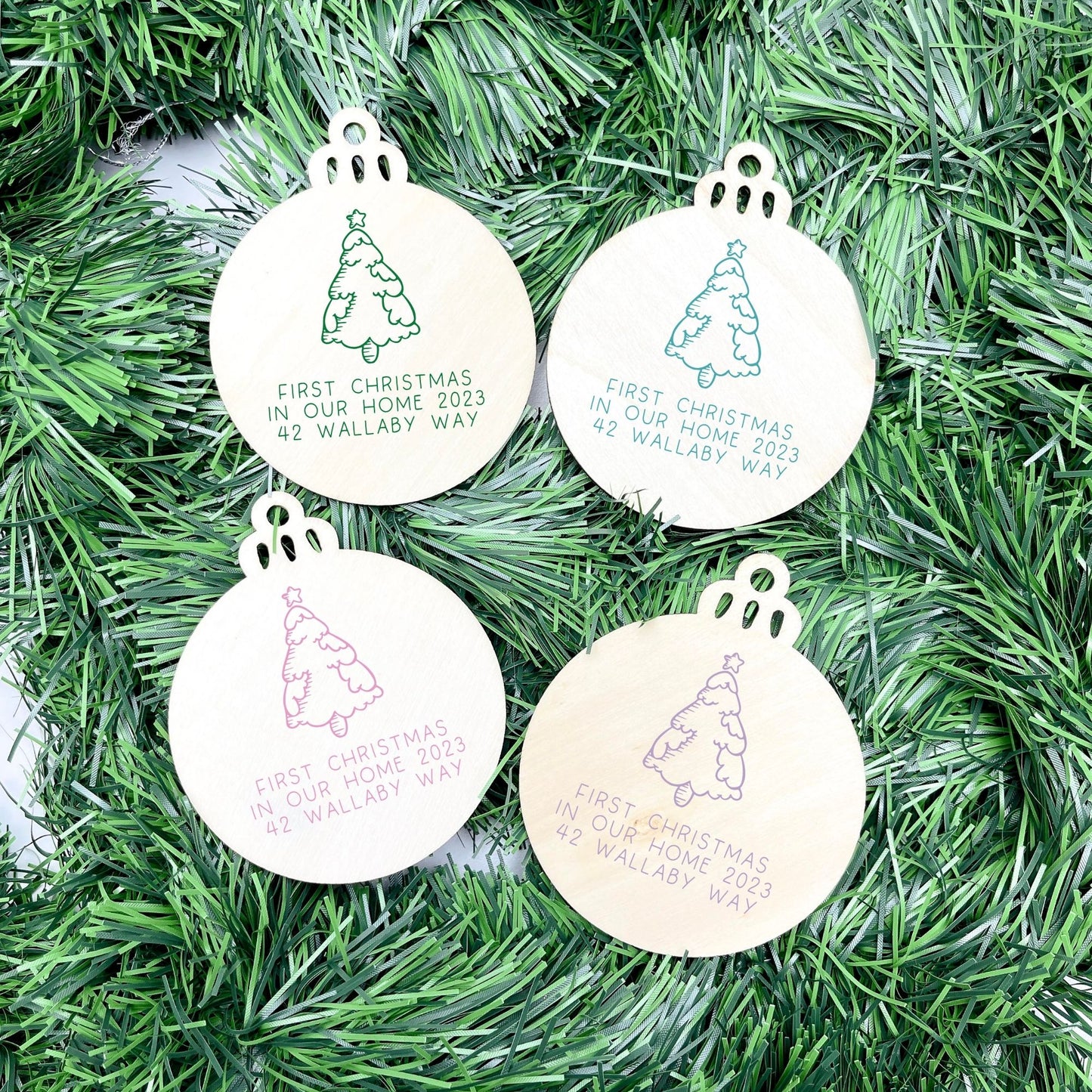 Personalised first Christmas in new home bauble, Housewarming Ornament, Cozy Home Decoration, new home bauble, holiday decor, christmas tree