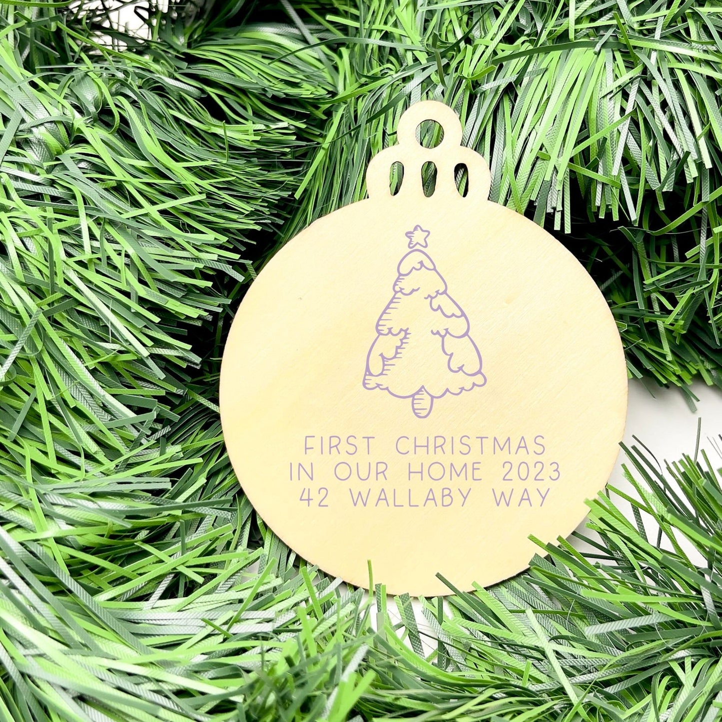 Personalised first Christmas in new home bauble, Housewarming Ornament, Cozy Home Decoration, new home bauble, holiday decor, christmas tree