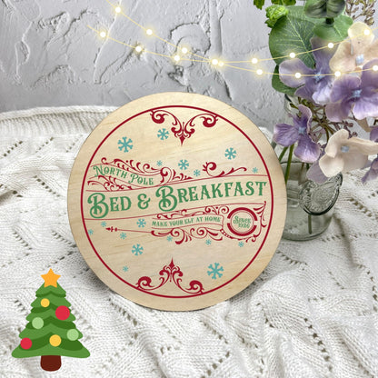 Christmas bed and breakfast Sign, Seasonal Decor, Holidays decor, Christmas Decor, festive decorations c6