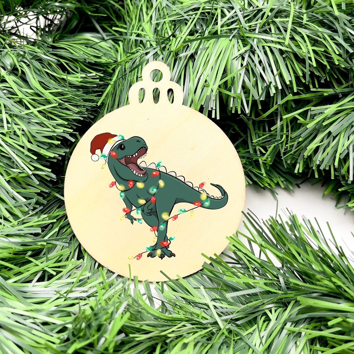 Merry T-Rex bauble, christmas ornament, christmas bauble, family ornament