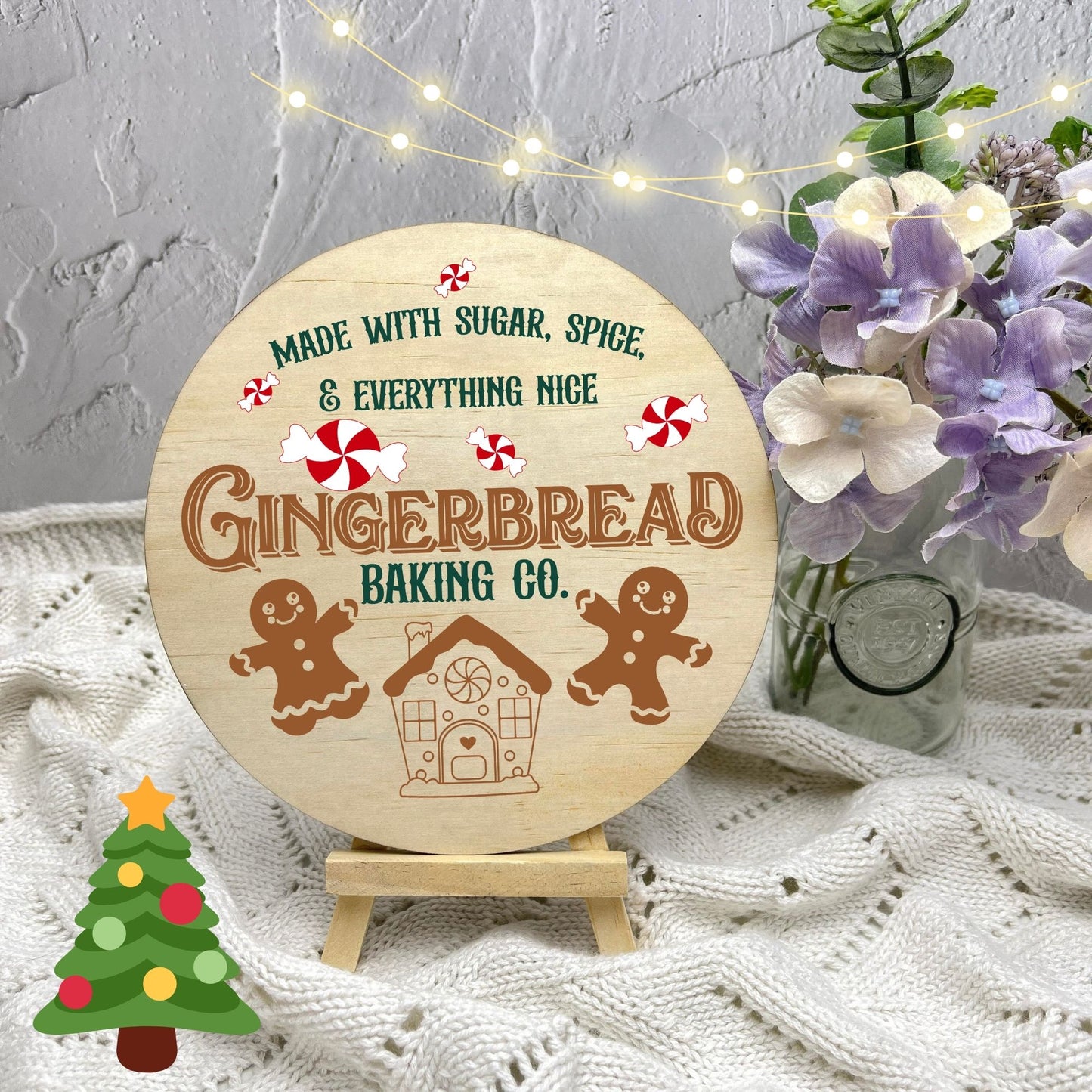 Gingerbread Baking Co Sign, Seasonal Decor, Holidays decor, Christmas Decor, festive decorations c11