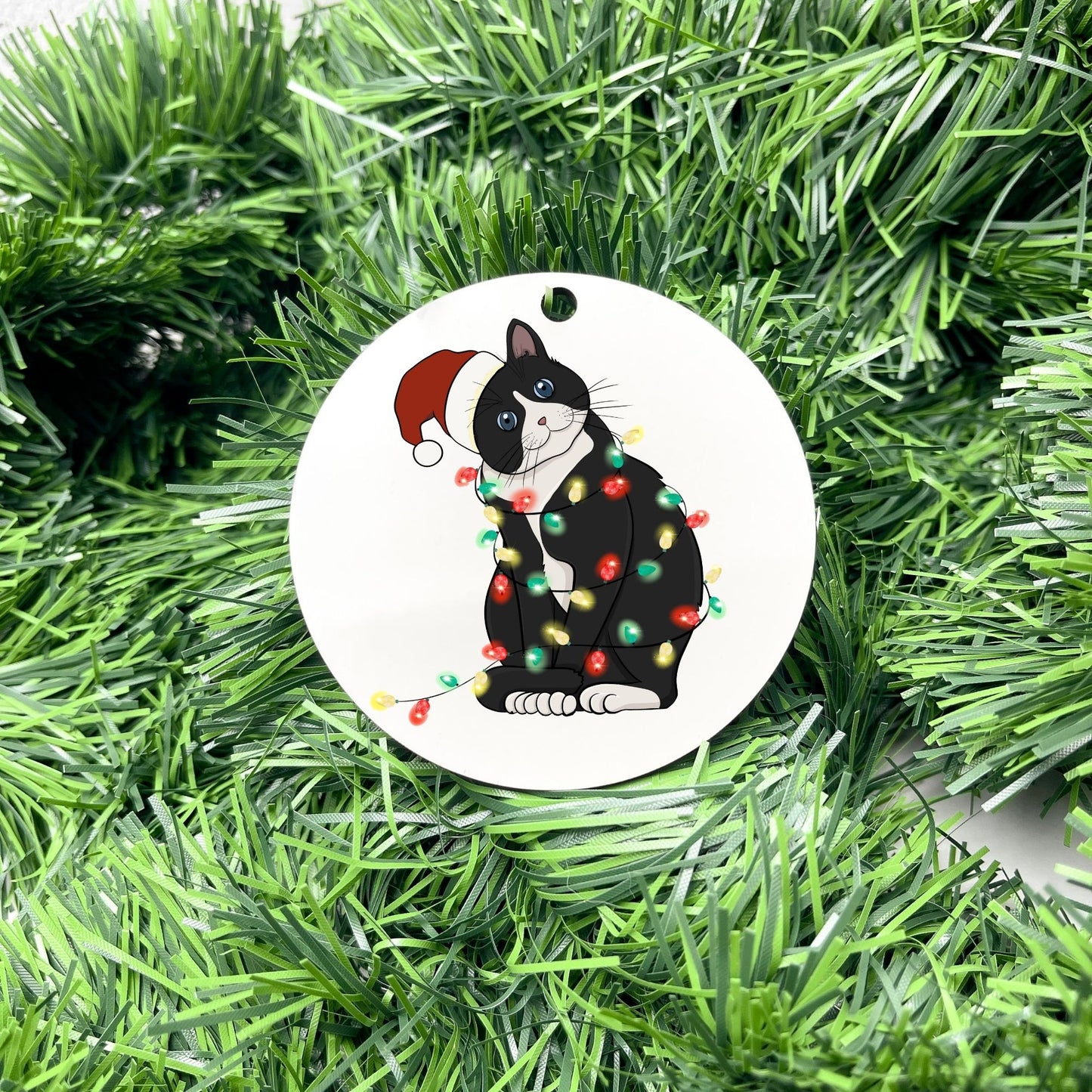 Merry Cat bauble, christmas ornament, christmas bauble, family ornament