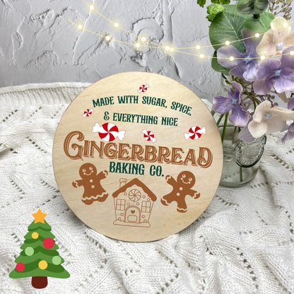 Gingerbread Baking Co Sign, Seasonal Decor, Holidays decor, Christmas Decor, festive decorations c11