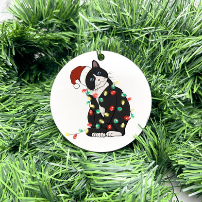 Merry Cat bauble, christmas ornament, christmas bauble, family ornament