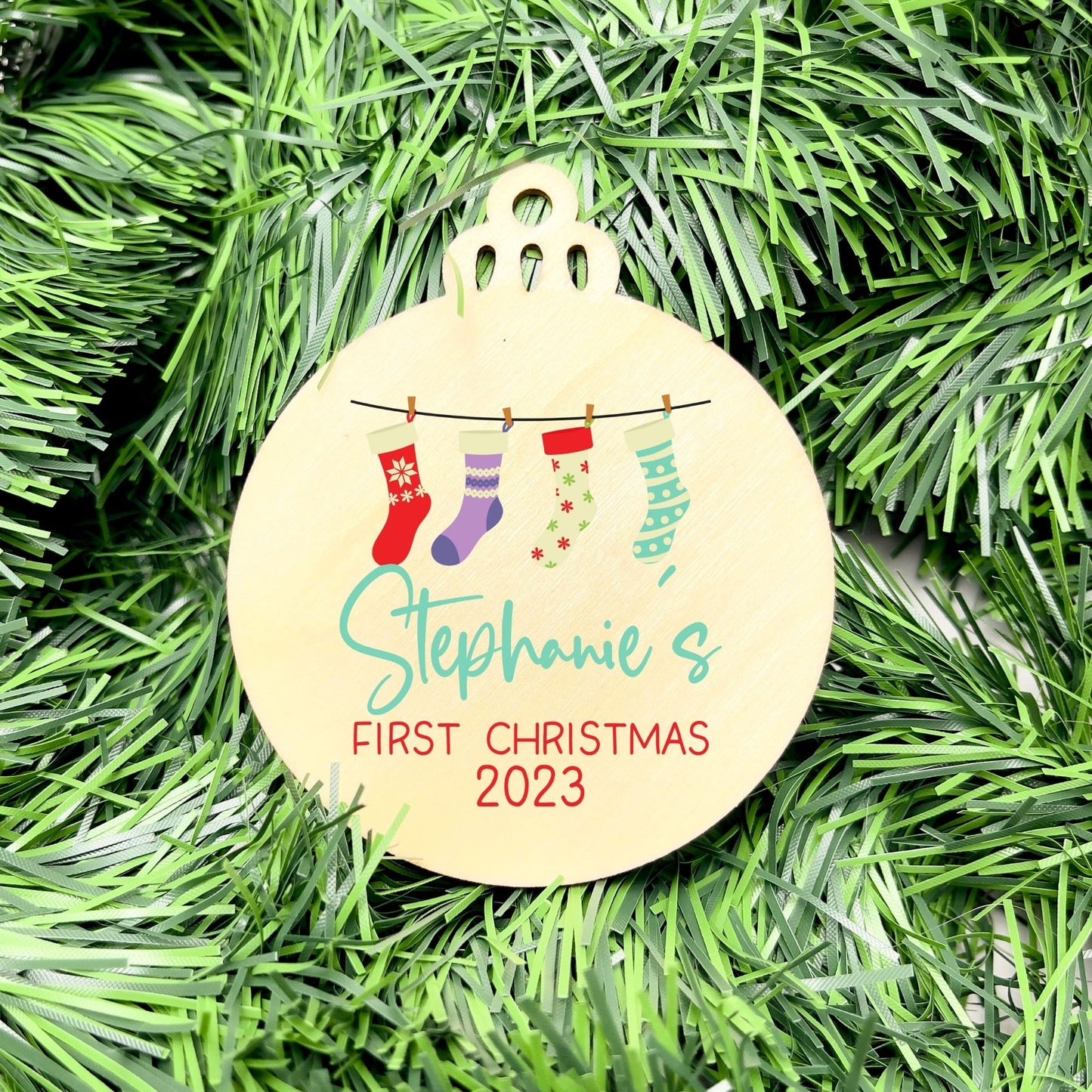 Personalised First Christmas bauble, Baby Keepsake, baby bauble, Custom Ornament, First Holiday ornament, baby first christmas ornament