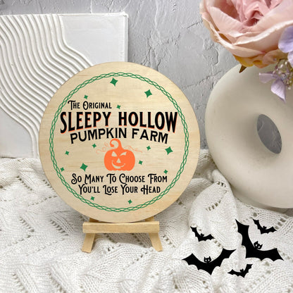 Sleepy Hollow Pumpkin Farm sign, Halloween Decor, Spooky Vibes, hocus pocus sign, trick or treat decor, haunted house h37