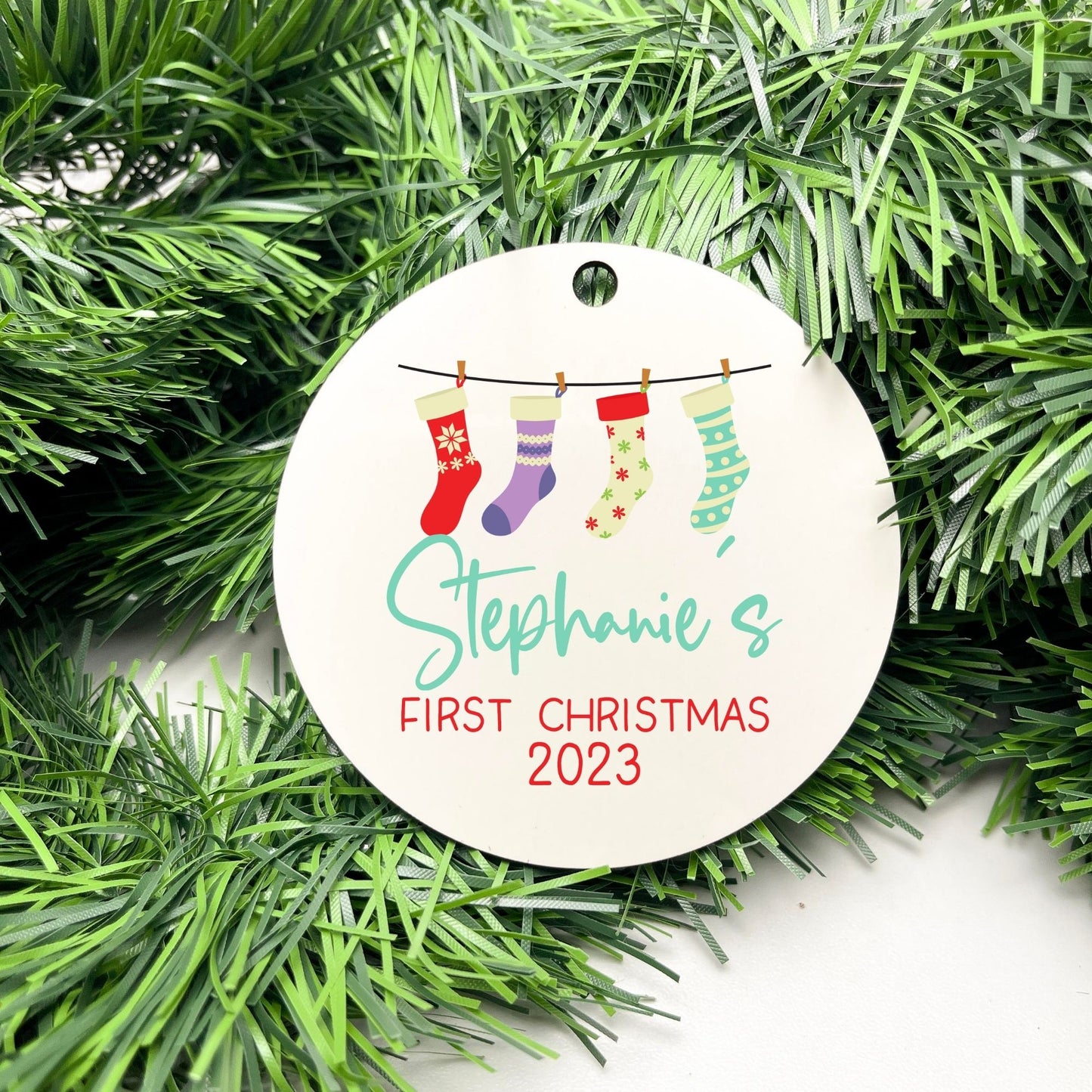 Personalised First Christmas bauble, Baby Keepsake, baby bauble, Custom Ornament, First Holiday ornament, baby first christmas ornament