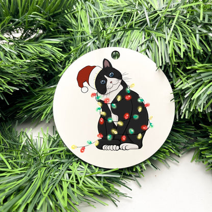 Merry Cat bauble, christmas ornament, christmas bauble, family ornament