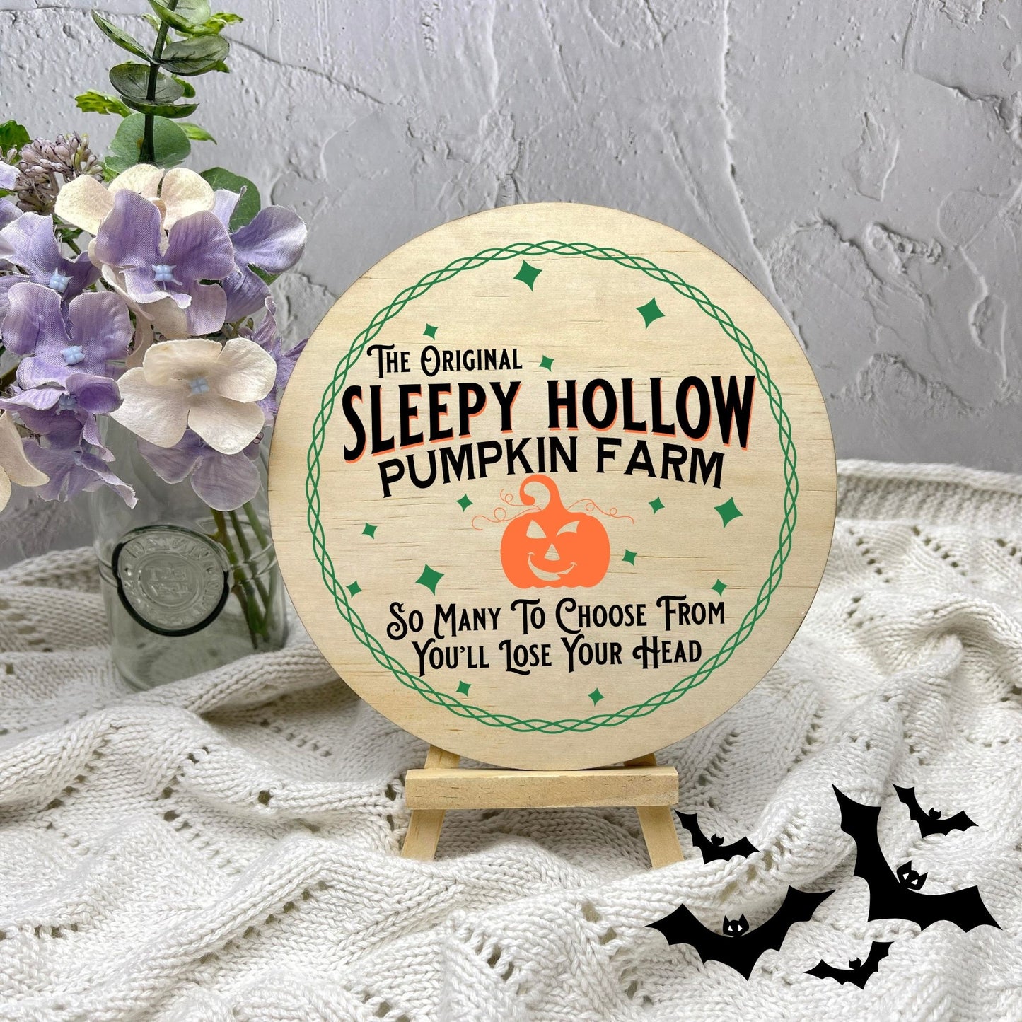 Sleepy Hollow Pumpkin Farm sign, Halloween Decor, Spooky Vibes, hocus pocus sign, trick or treat decor, haunted house h37