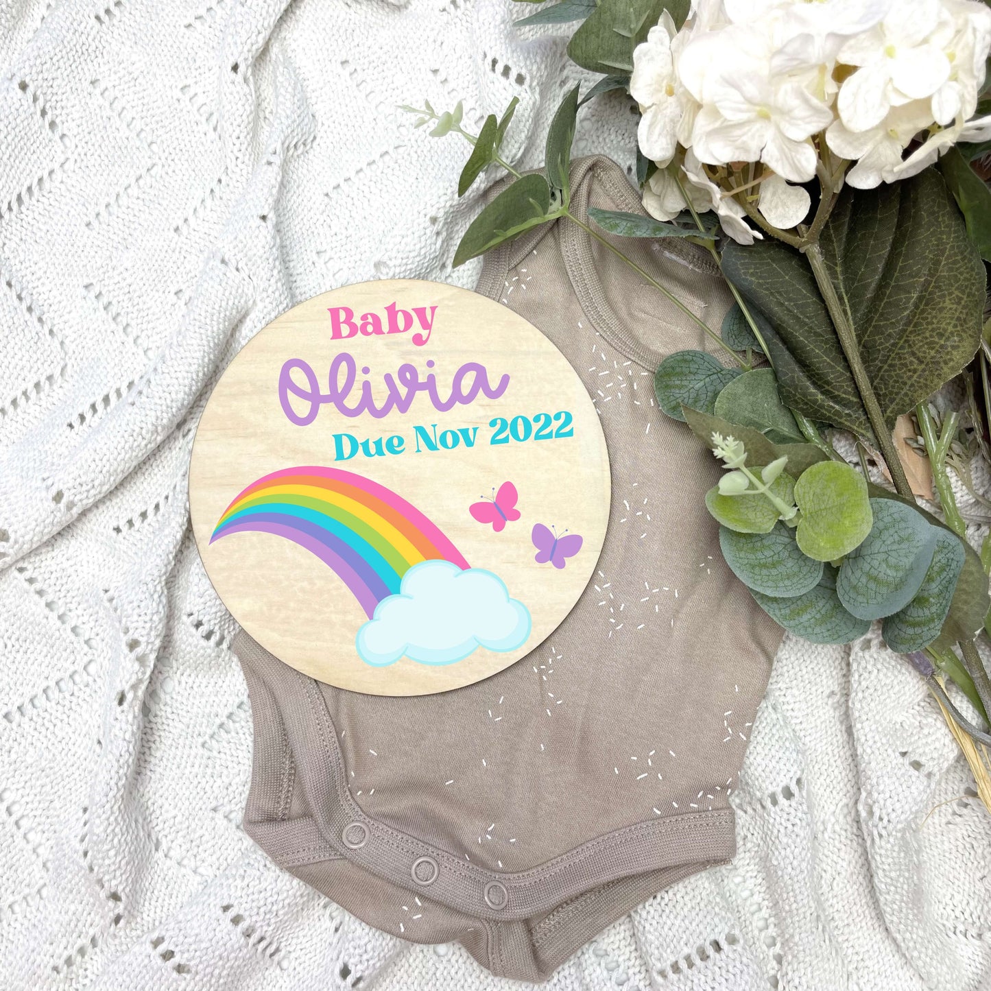 Rainbows newborn milestone discs, baby milestones, rainbow baby, rainbow nursery, IVF baby