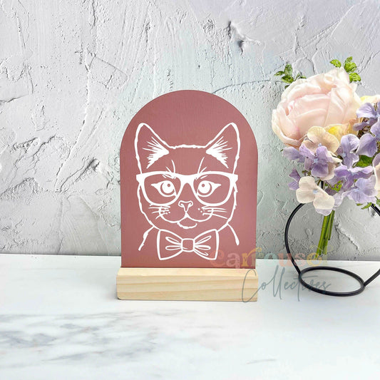 Cat line art acrylic sign, acrylic decor sign, decorative decor