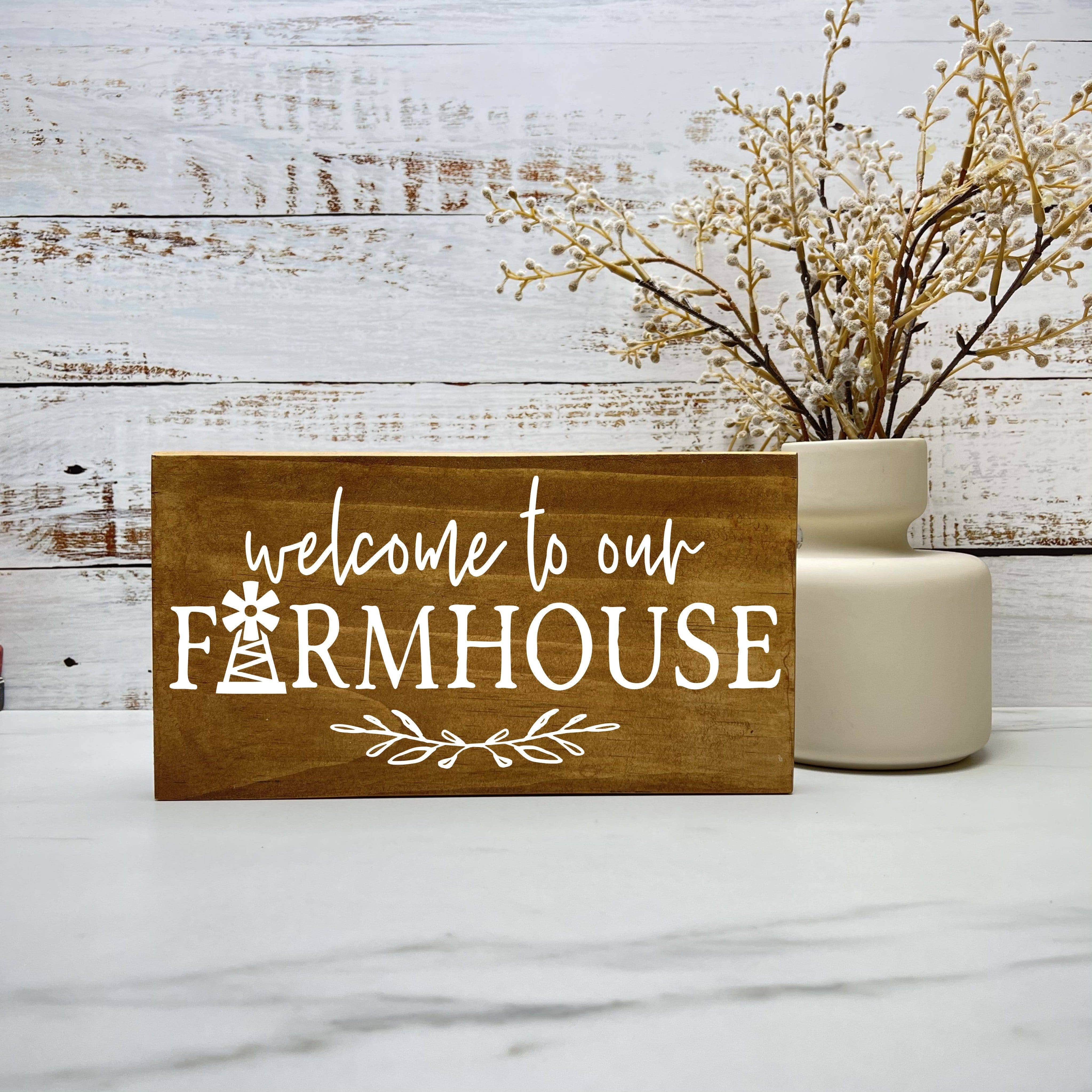 Farmhouse on sale wood signs