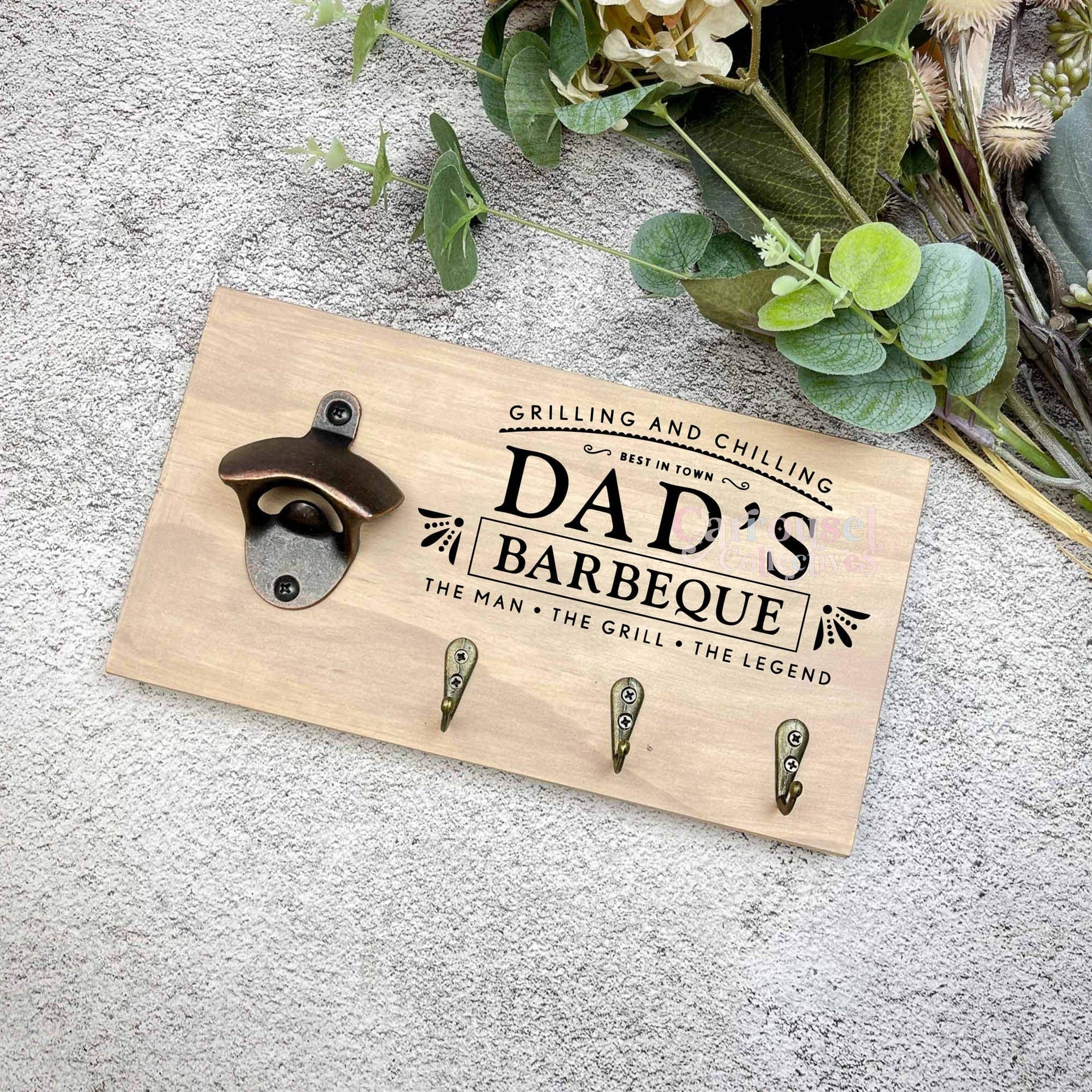 BBQ Master Bottle Opener Sign Fathers Day Gift Presents for 